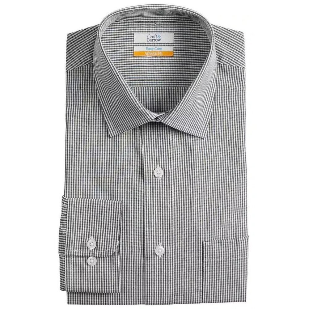 Croft & Barrow Athletic-Fit Easy-Care Button-Down Mens Dress Shirt 15 (32/33)